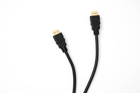 hdmi cable isolated on white backgroundの写真素材