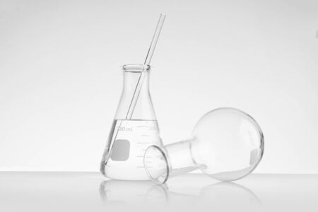 Laboratory glassware instruments empty equipment for chemical lab in realistic