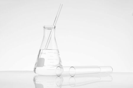 Laboratory glassware instruments empty equipment for chemical lab in realistic