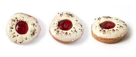 chocolate donut isolated on white background