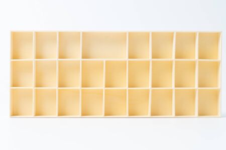 wooden box isolated on white background