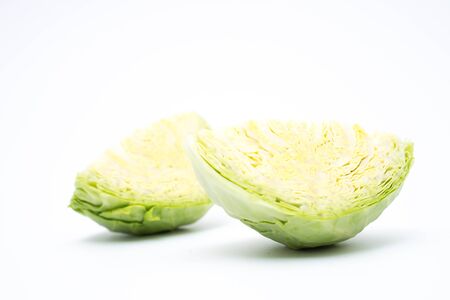 cabbage isolated on white backgroundの写真素材
