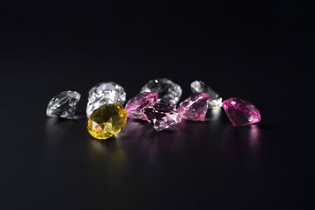 luxury diamonds on black backgroundsの写真素材