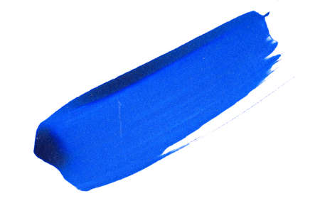 blue watercolor set on white backgroundの写真素材