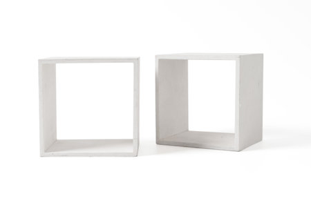 simple box display mockup customizing  on whiteの写真素材