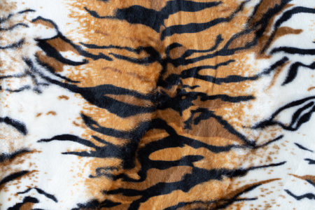 closeup real tiger texture backgroundの写真素材
