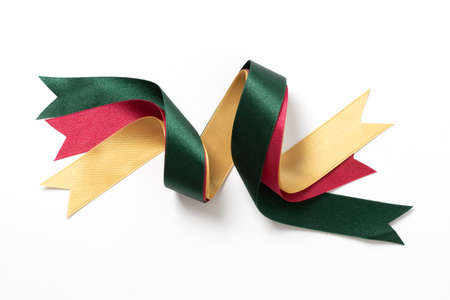 Color full ribbon isolated on white background