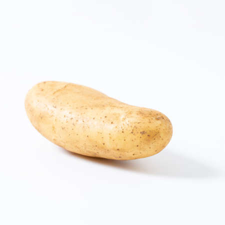 raw potatoes isolated on white backgroundの写真素材