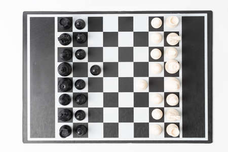 set chess on a chessboard backgroundの写真素材