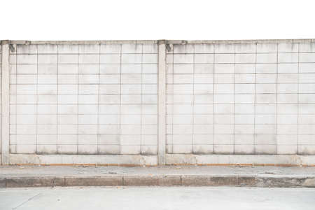 white large concrete block wall backgroundの写真素材