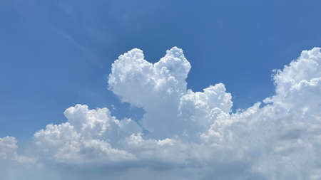 blue sky cloud closeup backgroundの写真素材