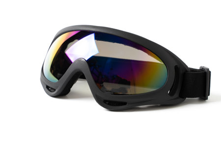 ski goggles isolated on white backgroundの写真素材