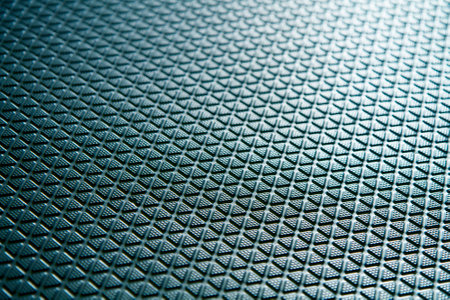 blue exercise mat texture close upの写真素材