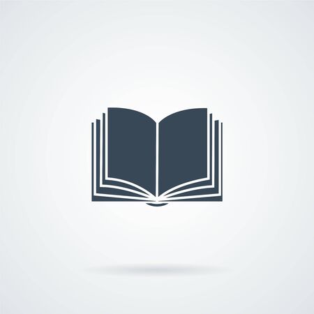 Book icon isolated on white bockground, flat design best vector iconのイラスト素材