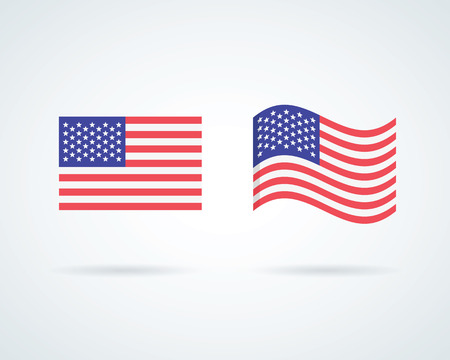 united states of america flagのイラスト素材