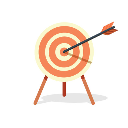 Target with arrow, standing on a tripod.のイラスト素材
