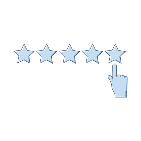 Isolated rating icon on white background.のイラスト素材