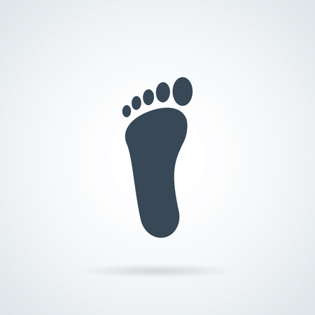 Foot icon. Feet sign. Footprint symbol. Thin line icon on white background. Vector illustration.のイラスト素材