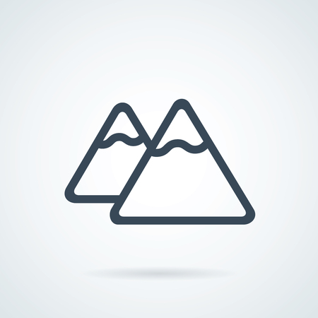 mountain icon illustration isolated vector sign symbol. Success icon.のイラスト素材