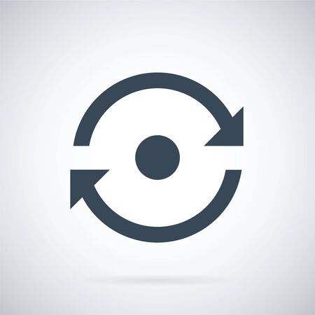 Reload vector icon. Arrow pictogram refresh rotation loop signのイラスト素材