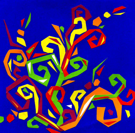 craft paper samba handmade clipping reuse confetti-paper. made by myselfの写真素材