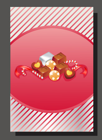 pink valentine chocolateのイラスト素材