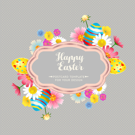 happy easter polkadotのイラスト素材