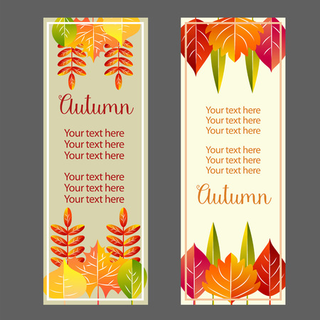 autumn fall half leaves vividのイラスト素材