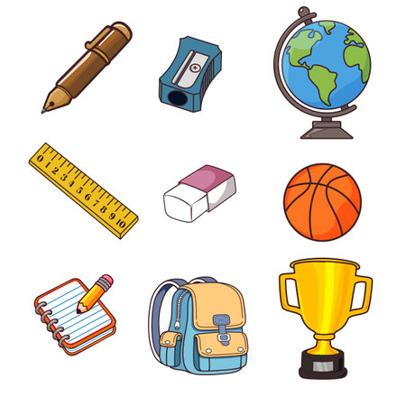 school equipment element educationのイラスト素材