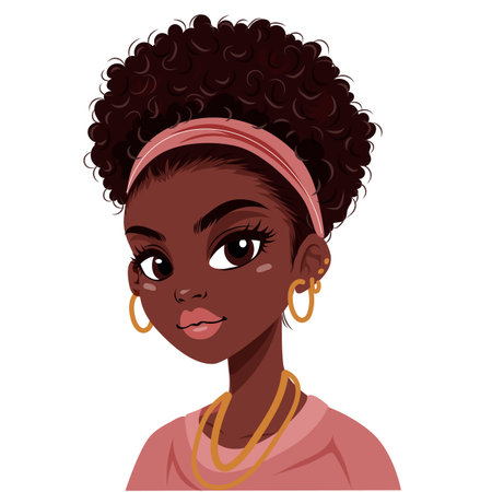 black african womanのイラスト素材