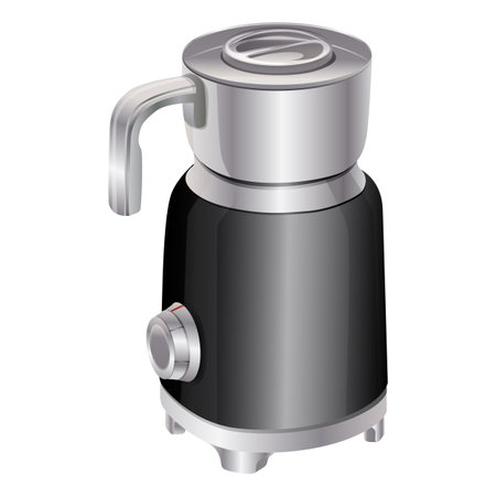 milk frother metal realistic styleのイラスト素材