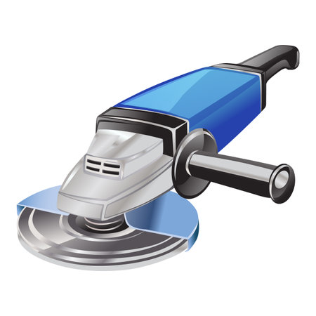 hand grinder construction tool realistic styleのイラスト素材
