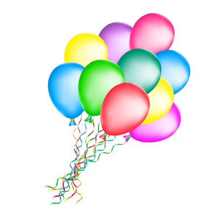 Colorful balloons on white background.のイラスト素材