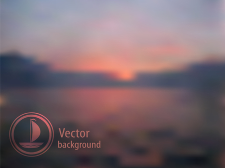 Evening sunset. Editable background for website design.のイラスト素材