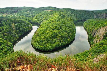 The prospect of the river Vltava in the Czech Republicの写真素材