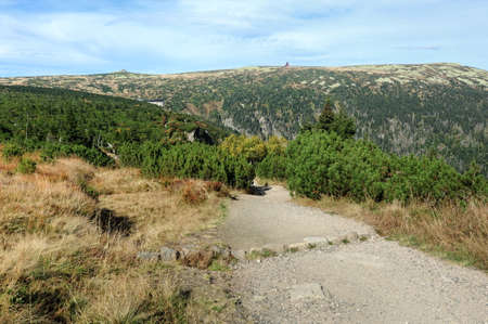 View of the rocky landscape of the Krkonoseの写真素材