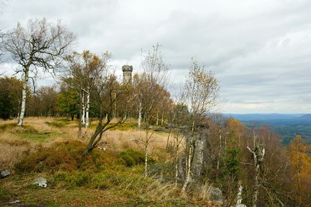 Autumn landscape - rocks, forests - all beautifully coloredの写真素材