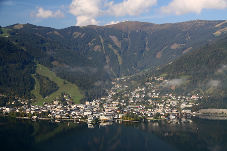 Center of the apline city Zell am Seeの写真素材