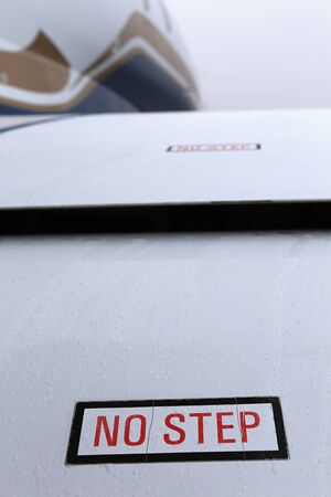 No step labels on the flap and wing surfaceの写真素材