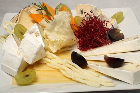 Yellow and white cheese selection detailの写真素材