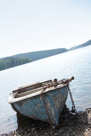 Various rowboat on the summer beach damの写真素材