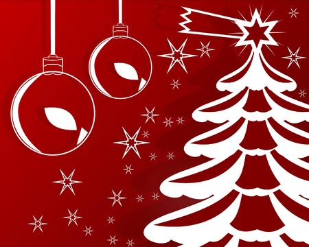 Red and white Christmas cardの写真素材