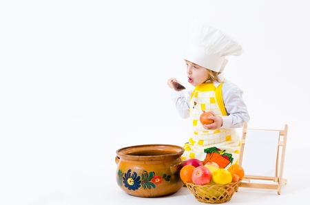 A little boy dressed like a cookの写真素材