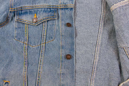 Denim material close up top view jeans material
