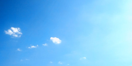 blue sky with cloud background. Overcast texture. Selective focus. Copy space. Mock upの写真素材