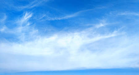 blue sky with cloud background. Overcast texture. Selective focus. Copy space. Mock up