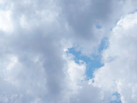 blue sky clouds background. Overcast texture. Mock up. Copy space. Selective focus. Blurred.