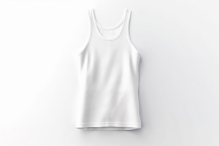 Blank sleeveless t-shirt mockup, 3d renderingの素材