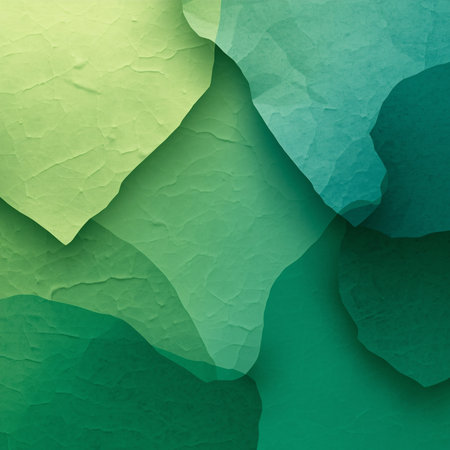 abstract green background with grunge texture and paper layers, vector illustrationの素材