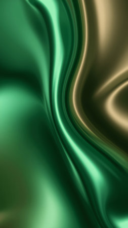 abstract green background with some smooth lines in it and some smooth folds in itの素材